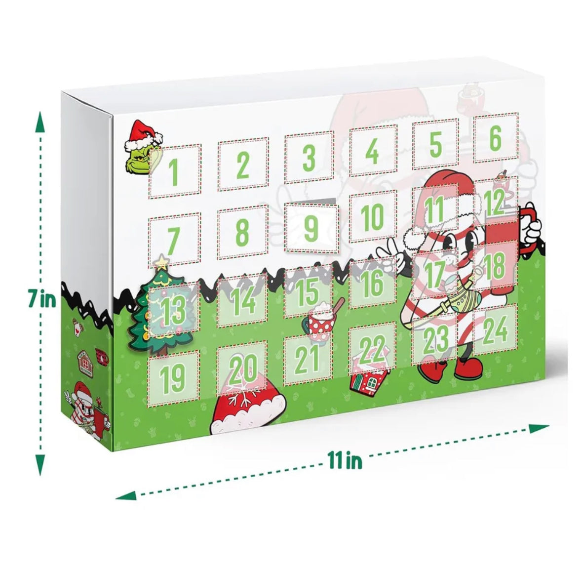 Überraschungs Strohhalm-Deckel Adventskalender