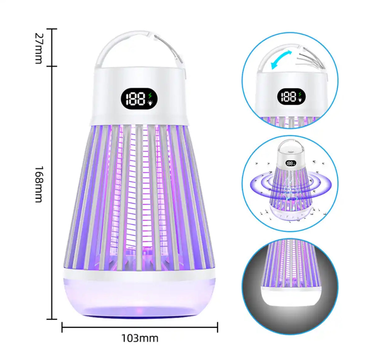 Elektrische Fliegen Falle mit Akku