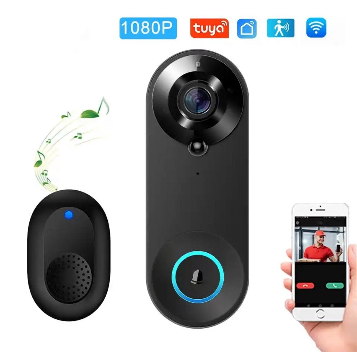 Smart-Türklingel mit Kamera und Sprechfunktion