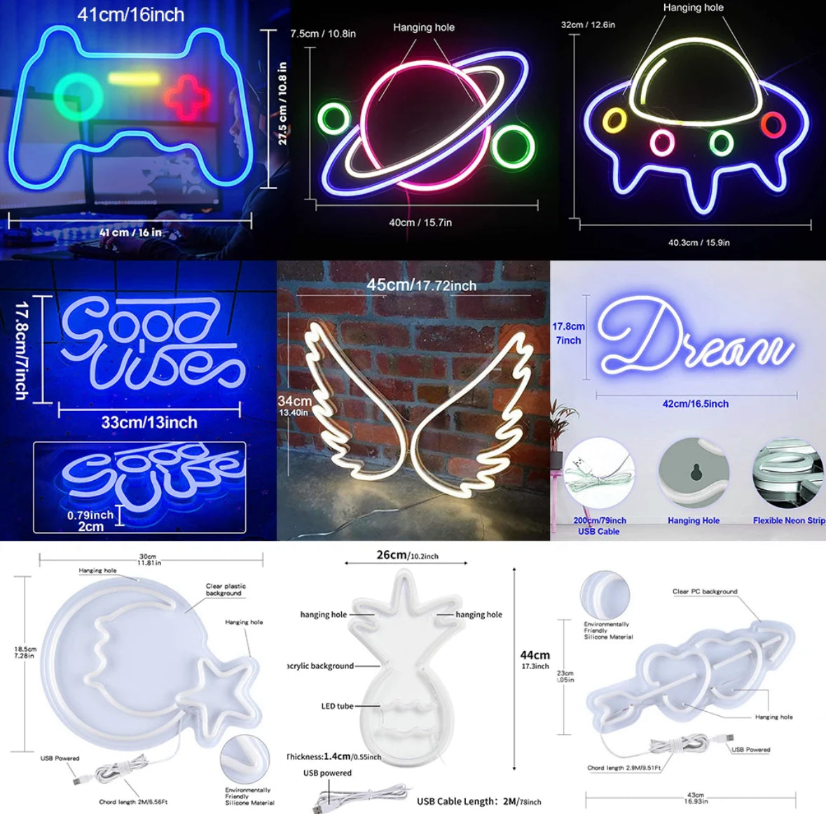 LED Wandlicht Neon Schild