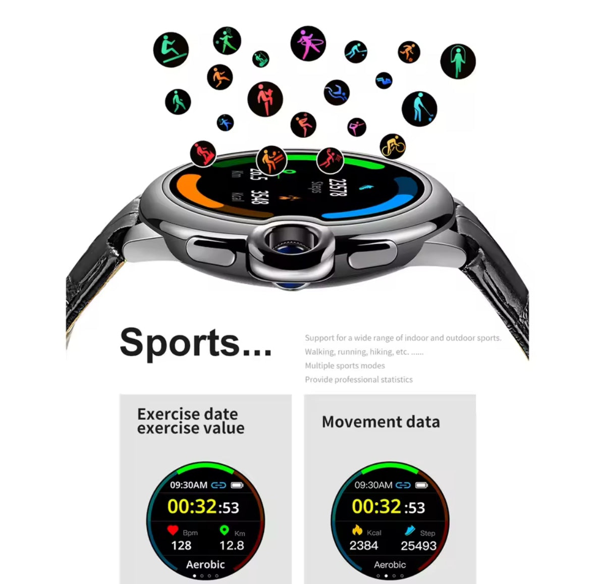 Elegante Multifunktions Smart Watch