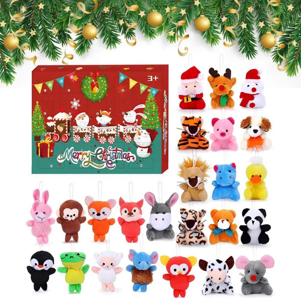 Mini Plüsch-Annhänger Adventskalender