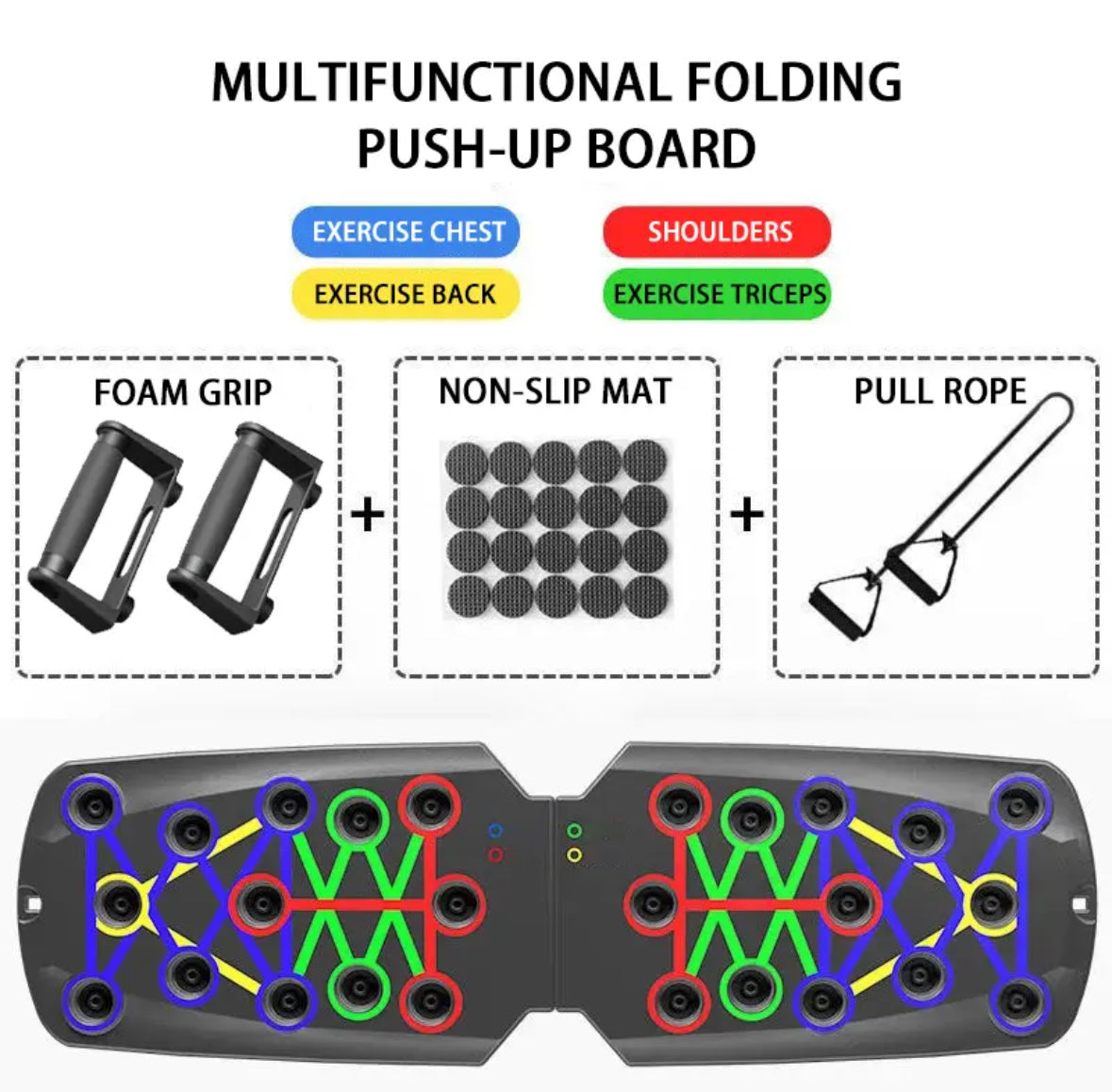 Multifunctional push-up fitness board