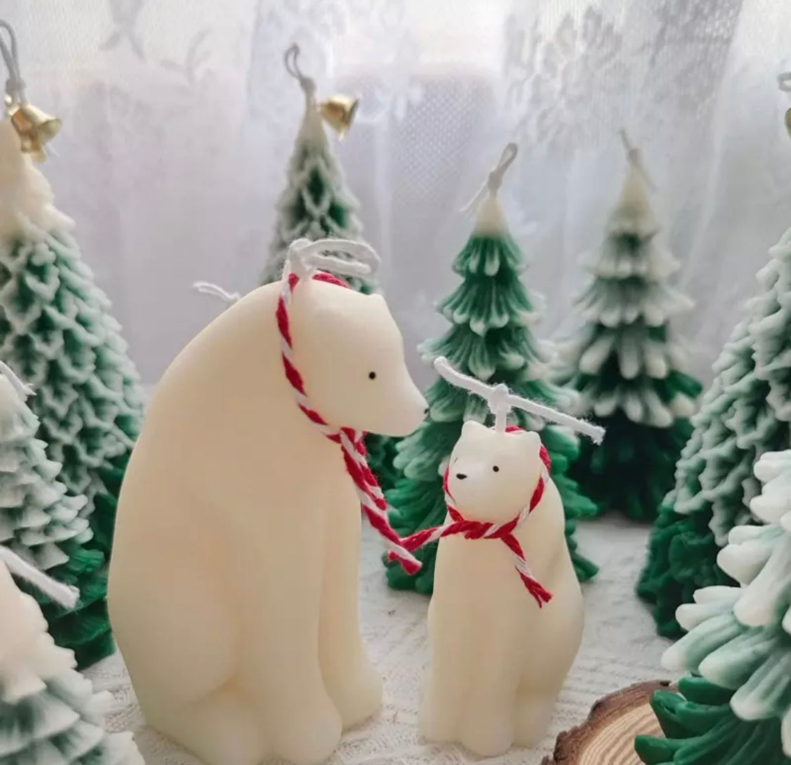 Eisbär Weihnachts-Duftkerze