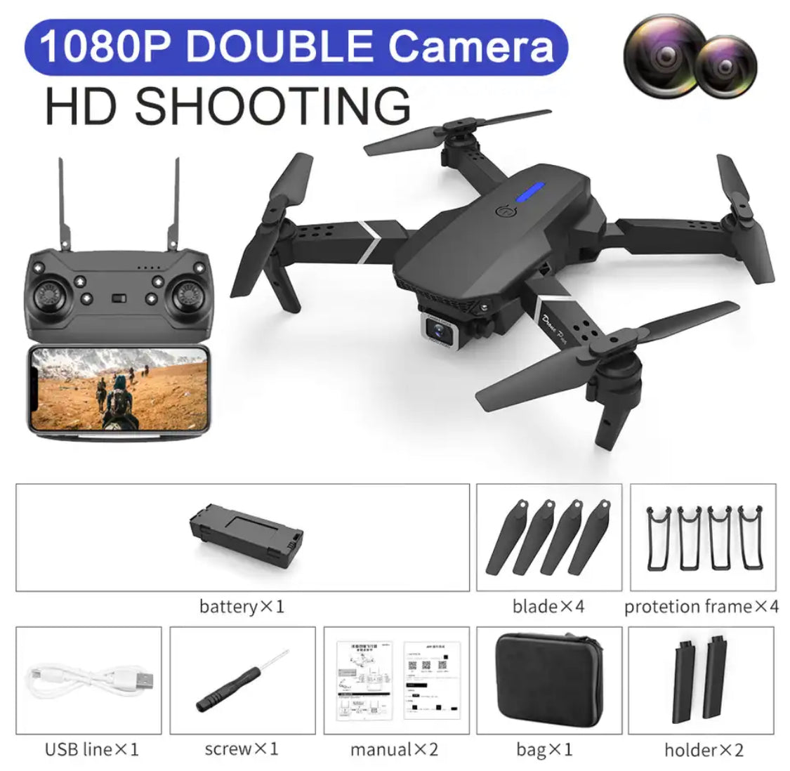 WIFI 4K Dual Kamera Pro Drohne
