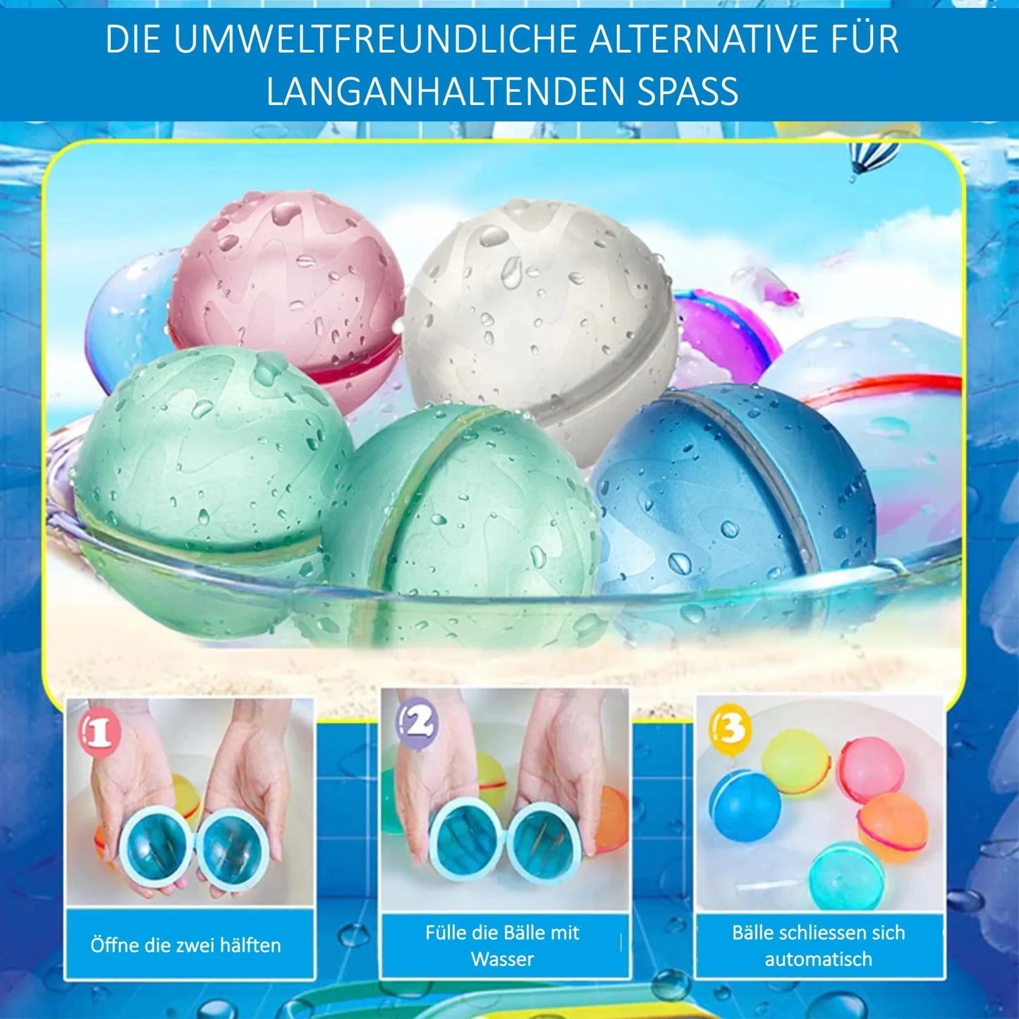 Splash Balls™ Umweltschonende Wasserbomben