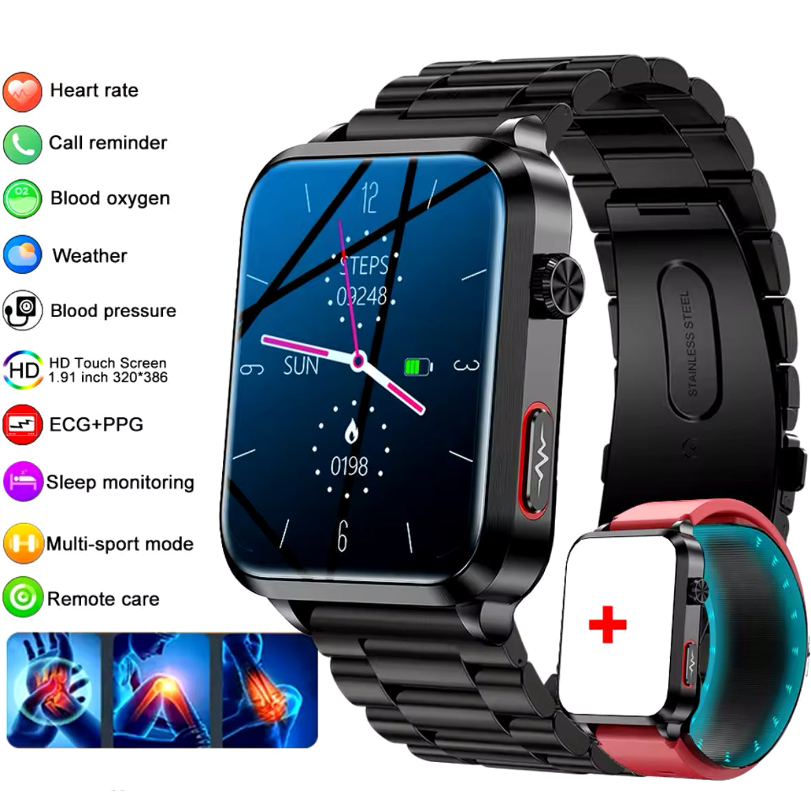 Multi Smart Watch mit Blutduckmessung