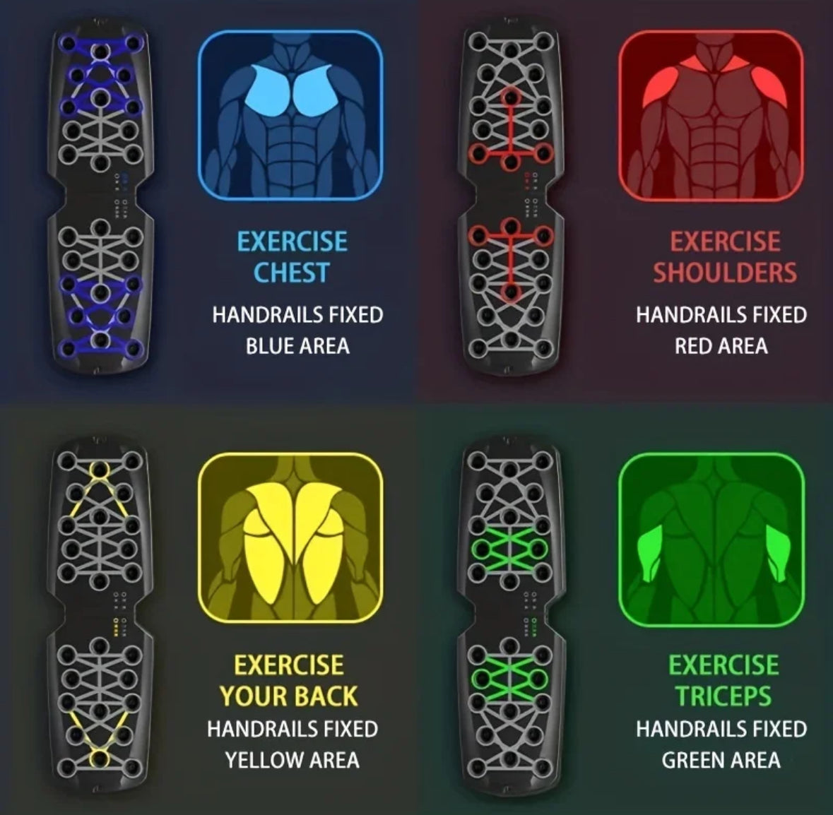 Multifunctional push-up fitness board